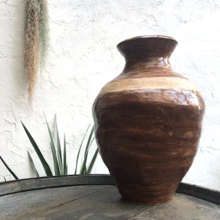 vintage pottery flower vase [PR-67] ビンテージ 陶器フラワーベース