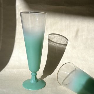 vintage 50's gradient glass goblet [KG-63] ビンテージ 50's グラデーションガラスゴブレット