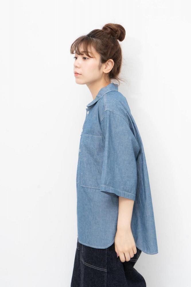 CHAMBRAY SHORT SLEEVE PULLOVER SHIRTS - ORDINARY FITS