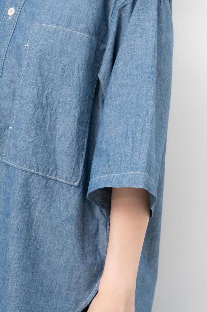 CHAMBRAY SHORT SLEEVE PULLOVER SHIRTS - ORDINARY FITS