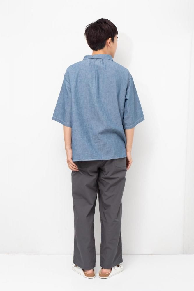 トップス ORDINARY FITS CHAMBRAY PULLOVER SHIRTS CHAMBRAY SHORT SLEEVE PULLOVER SHIRTS - ORDINARY FITS