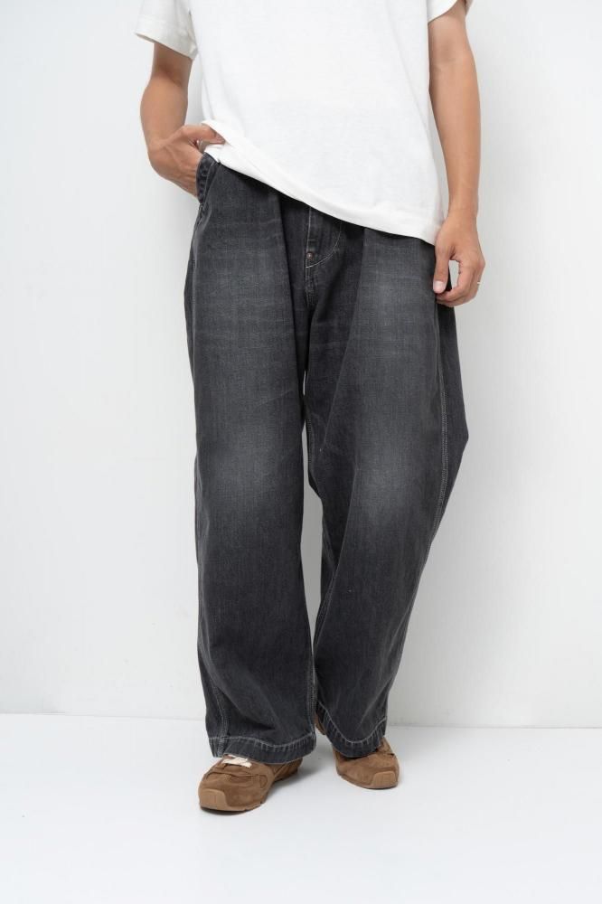 ORDINARY FITS ブラックオーバーオール サイズ2 ORDINARY FITS オーディナリーフィッツ デューク オーバーオール