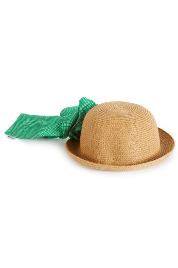 WOLF&RITA ウルフアンドリタ リネンボウの麦わら帽子 SOLANGE GREEN LINEN