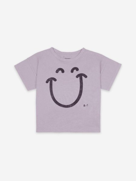 Bobochoses　ボボショセス　スマイルTシャツ Big Smile Lilas short Sleeve T-Shirt
