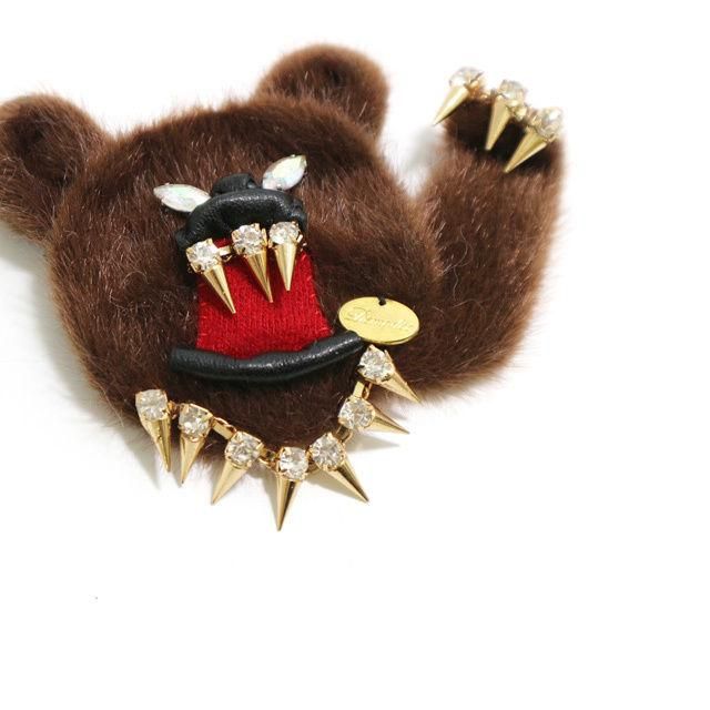 DEMODEE デモデ クマブローチ Bear brooch