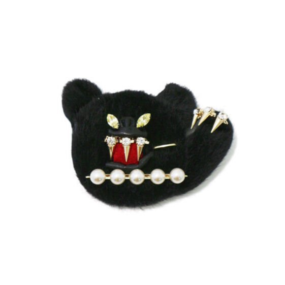 DEMODEE デモデ　ブラックパンサーブローチ Black panther brooch