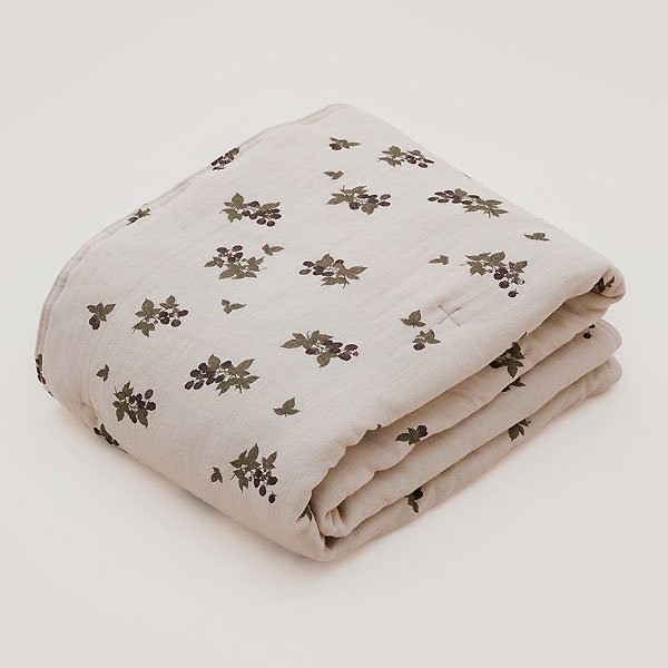 garbo&friends ガルボアンドフレンズ ブラックベリー中綿入りブランケット Blackberry Filled Muslin Blanket