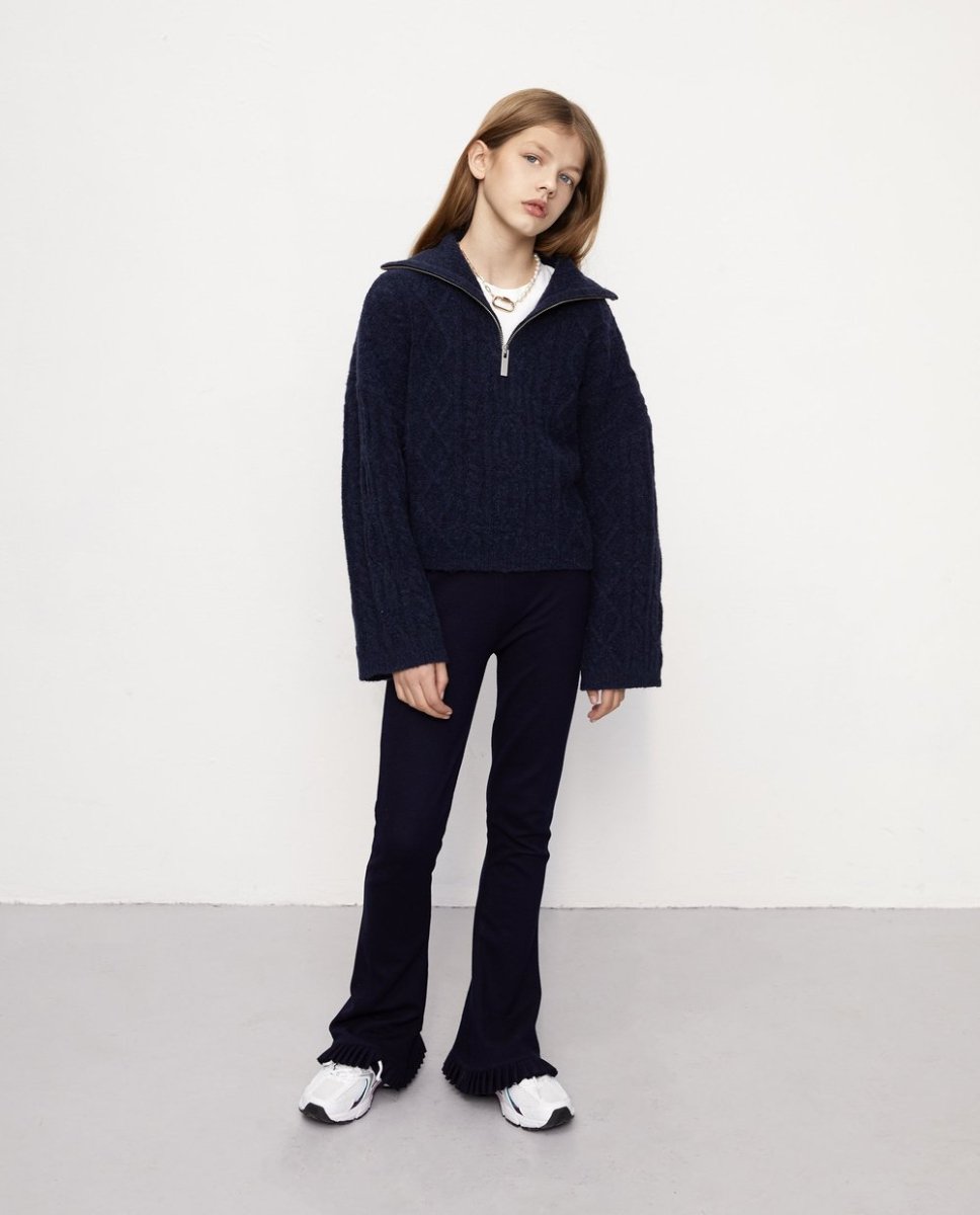 LES COYOTE DE PARIS レコヨーテドゥパリ セーラージップケーブルニット ROISIN PULLOVER /NAVY