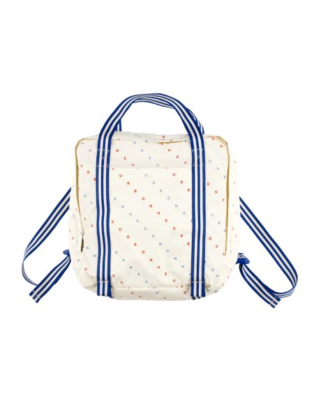 tiny cottons　タイニーコットンズ 　bonheur backpack off-white/cerulean blue/carmin  ２ウェイリュック