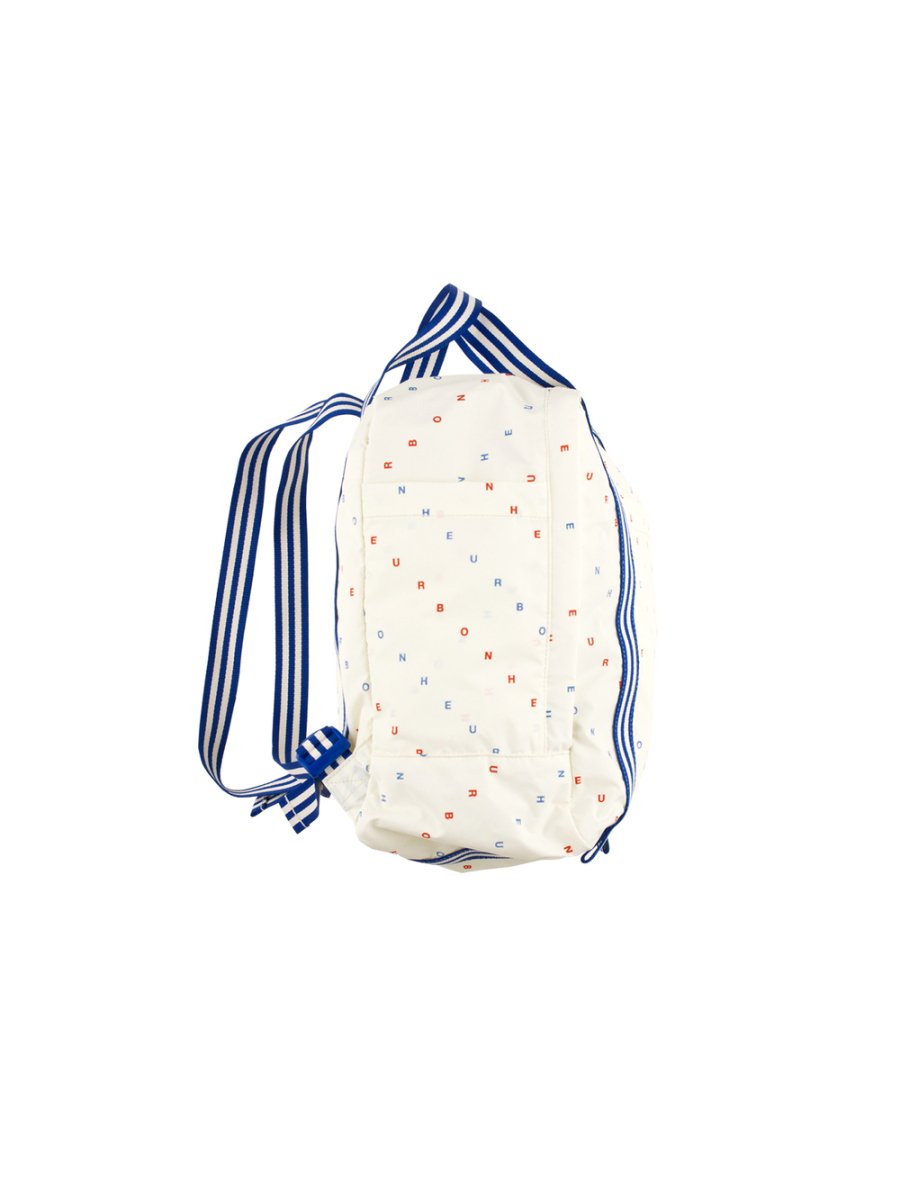 tiny cottons　タイニーコットンズ 　bonheur backpack off-white/cerulean blue/carmin  ２ウェイリュック