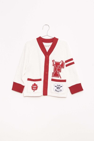 fish&kids フィッシュアンドキッズ 　 PATCHES CARDIGAN アップリケカーディガン