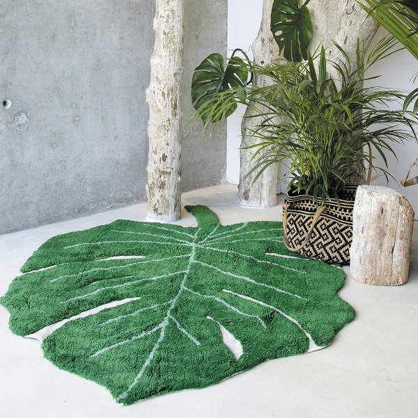 Lorenacanals ロレーナカナルズ Monstera Leaf モンステラ ラグ