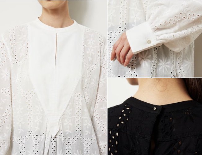 VENIT ヴェニット COTTON LACE EMBROIDERY BLOUSE コットン刺繍ブラウス