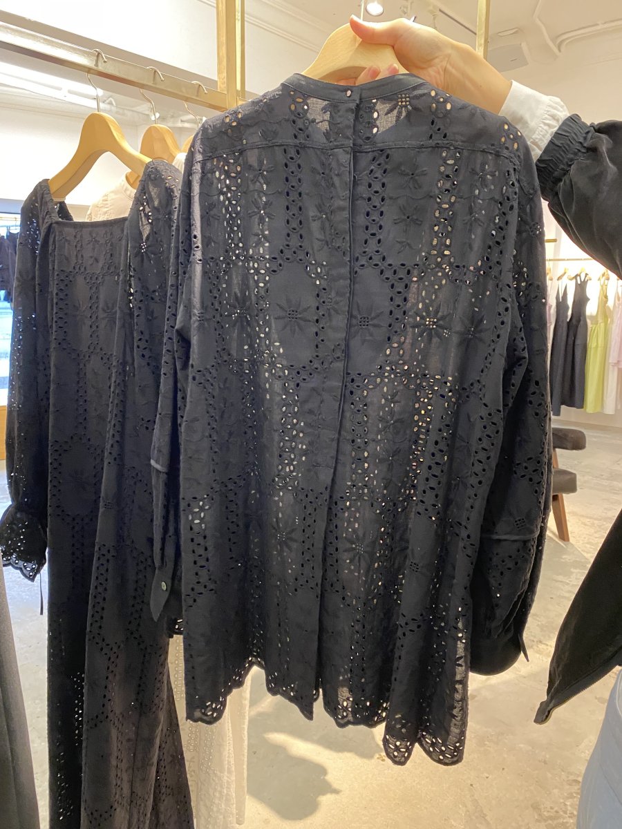 VENIT ヴェニット COTTON LACE EMBROIDERY BLOUSE コットン刺繍ブラウス