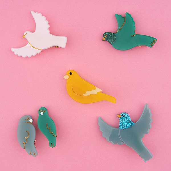 CoucouSuzette ククシュゼット Green Bird Hair Clip　ヘアクリップ