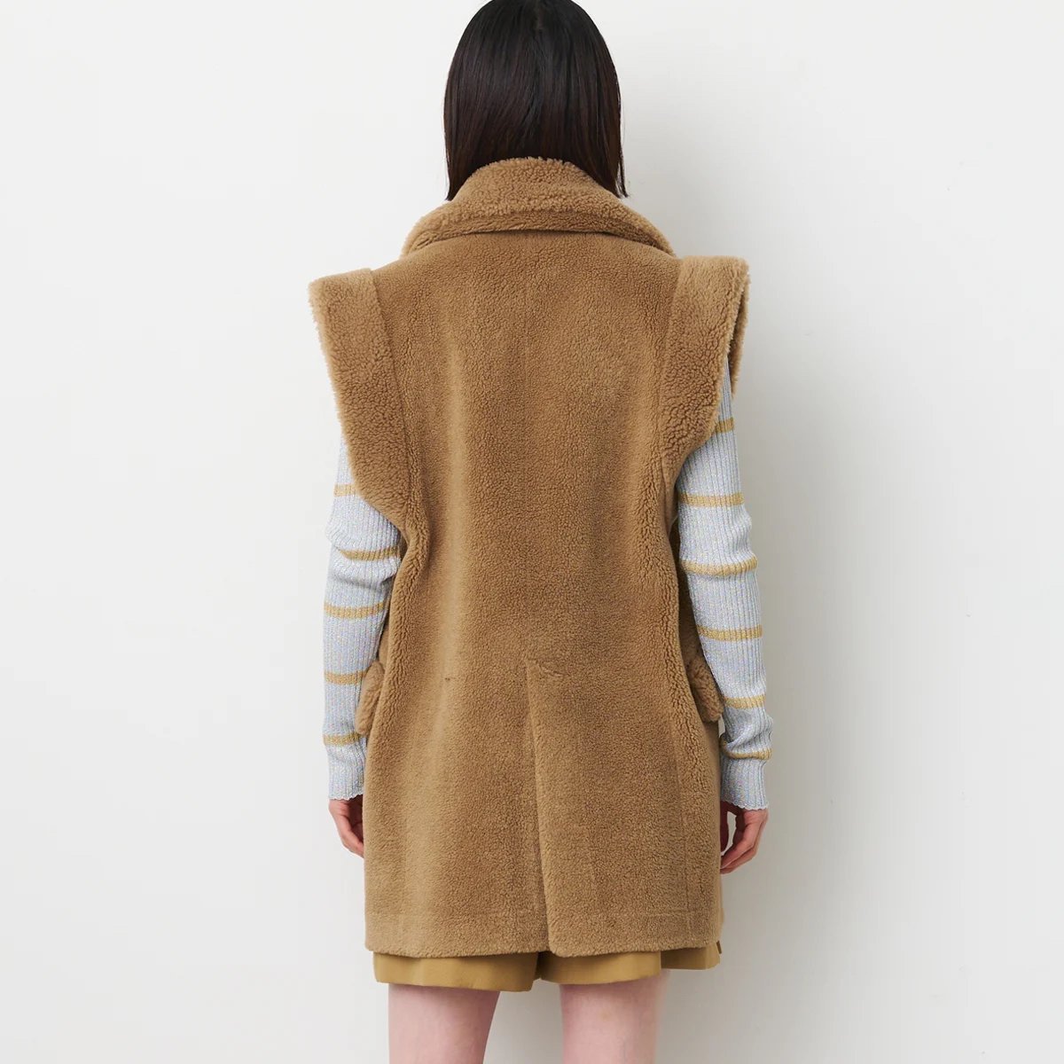 VENIT ヴェニット WOOL POLYESTER BOA GILET