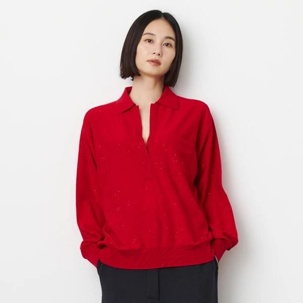 <img class='new_mark_img1' src='https://img.shop-pro.jp/img/new/icons11.gif' style='border:none;display:inline;margin:0px;padding:0px;width:auto;' />VENIT ˥åȡSPANGLE KNIT PULLOVER / RED