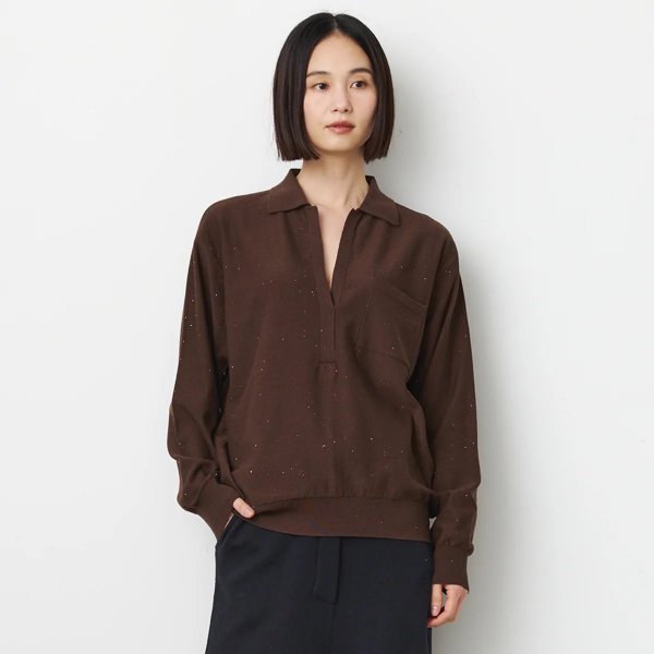 <img class='new_mark_img1' src='https://img.shop-pro.jp/img/new/icons11.gif' style='border:none;display:inline;margin:0px;padding:0px;width:auto;' />VENIT ˥åȡSPANGLE KNIT PULLOVER / BROWN