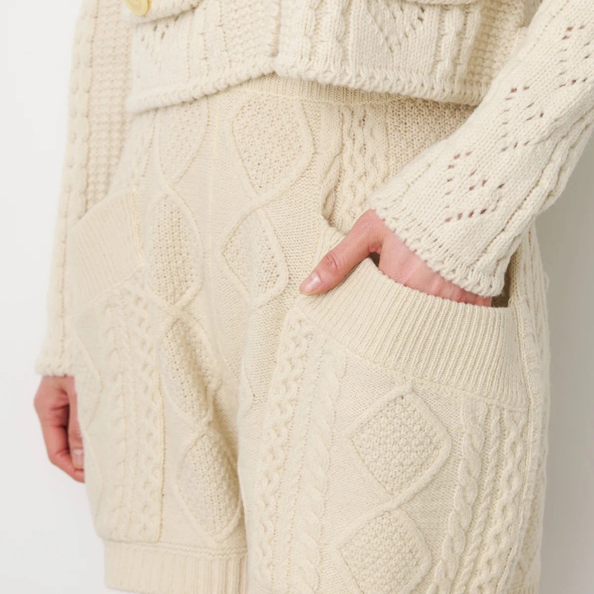 VENIT ヴェニット ARAN KNIT JACKET & SHORTPANTS