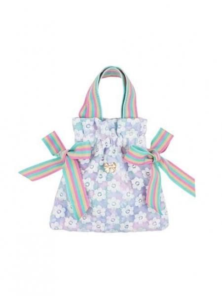 fafa  フェフェ LOLA-MAE | ミニトートバッグ - ライラックノスタルジックフラワー