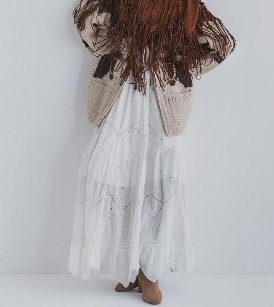 <img class='new_mark_img1' src='https://img.shop-pro.jp/img/new/icons11.gif' style='border:none;display:inline;margin:0px;padding:0px;width:auto;' />VENIT ˥åȡCOTTON RAYON VINTAGE LACE SKIRT  (WHITE PINK BROWN BLACK )