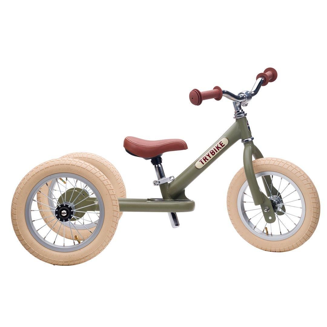 ゆ*@様 A*様 バランスバイク TRYBIKE Green VINTAGE MATT GREEN -ヴィンテージ マット グリーン- | 2in1