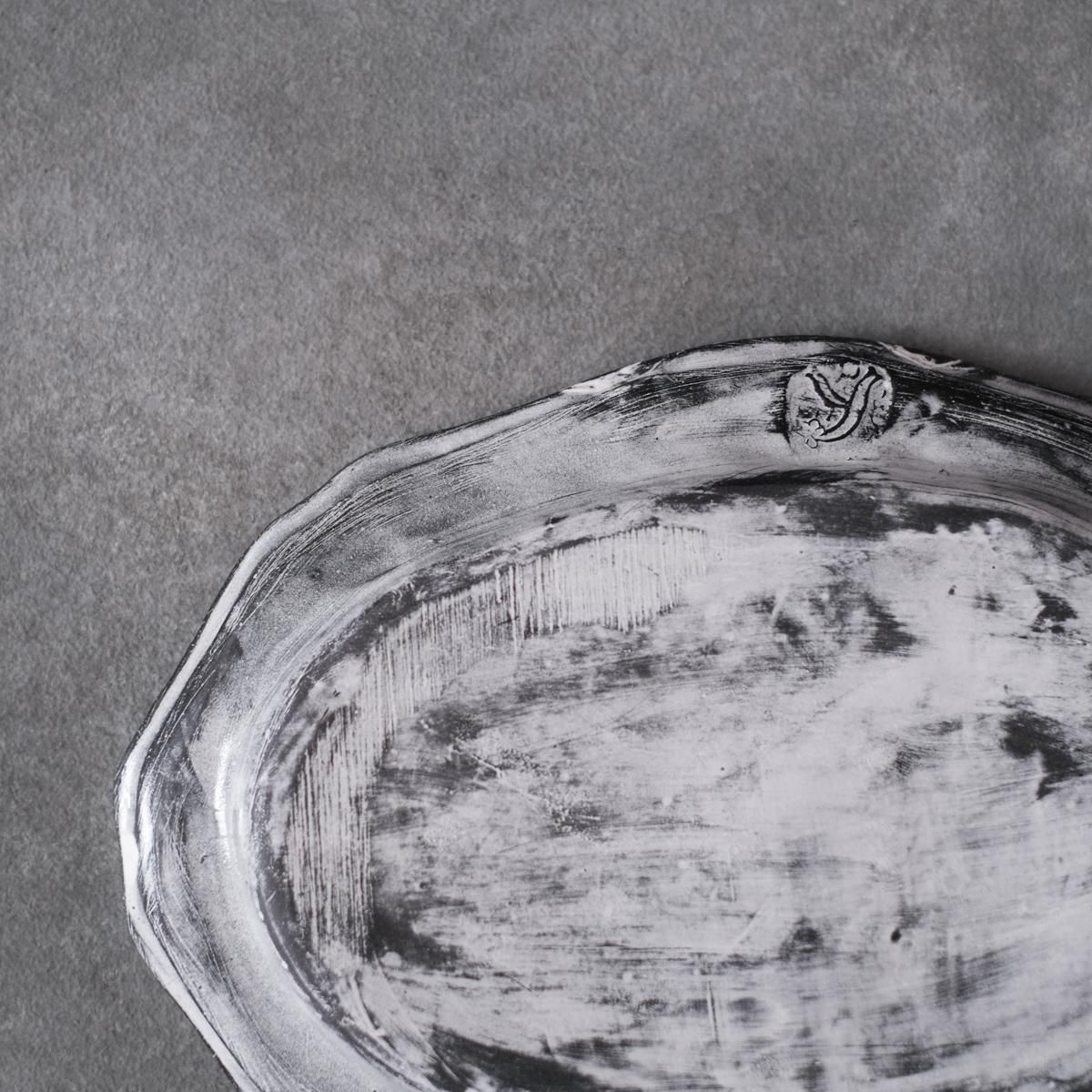 長浜由起子 洋皿／オーバル／グレーアンティカ - alltid｜オルティッド