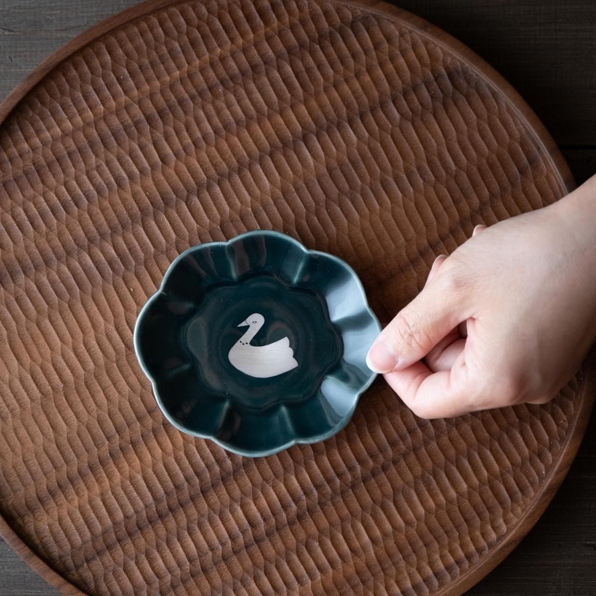 竹村聡子 銀獣豆皿／トリ／夜 - alltid｜オルティッド 暮らしの道具