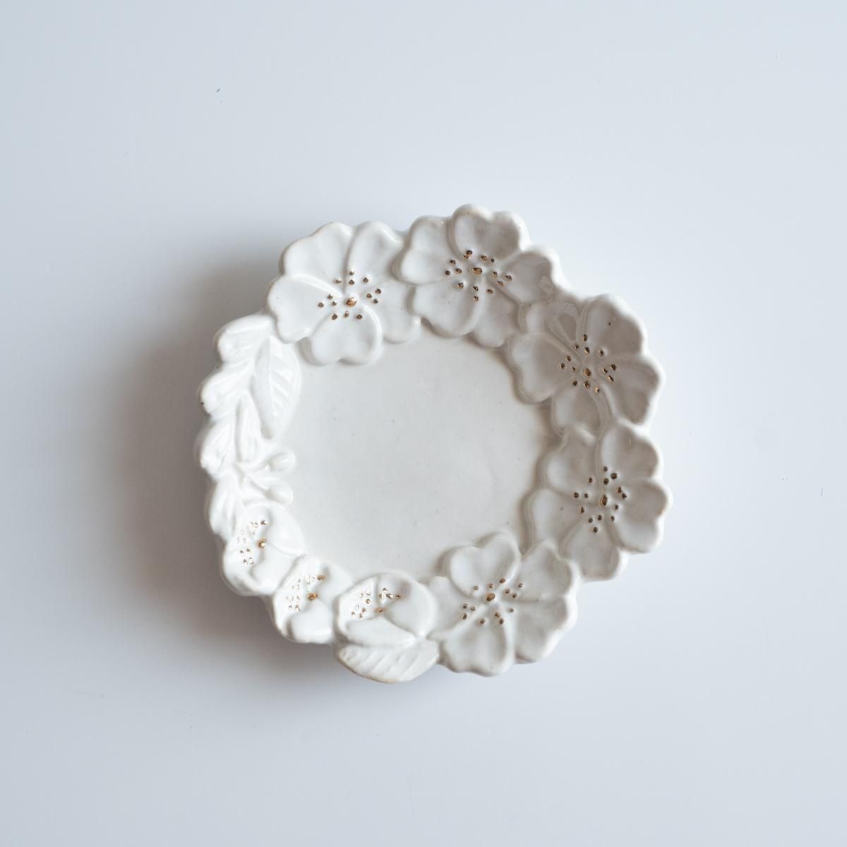 石黒美佐緒（つちのわ） 野ばら／豆皿／白金彩 - alltid｜オルティッド