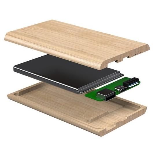 GM850 バンブーモバイルバッテリー 5000mAh (新品） GM850 バンブーモバイルバッテリー 5000mAh | 高級感ノベルティ