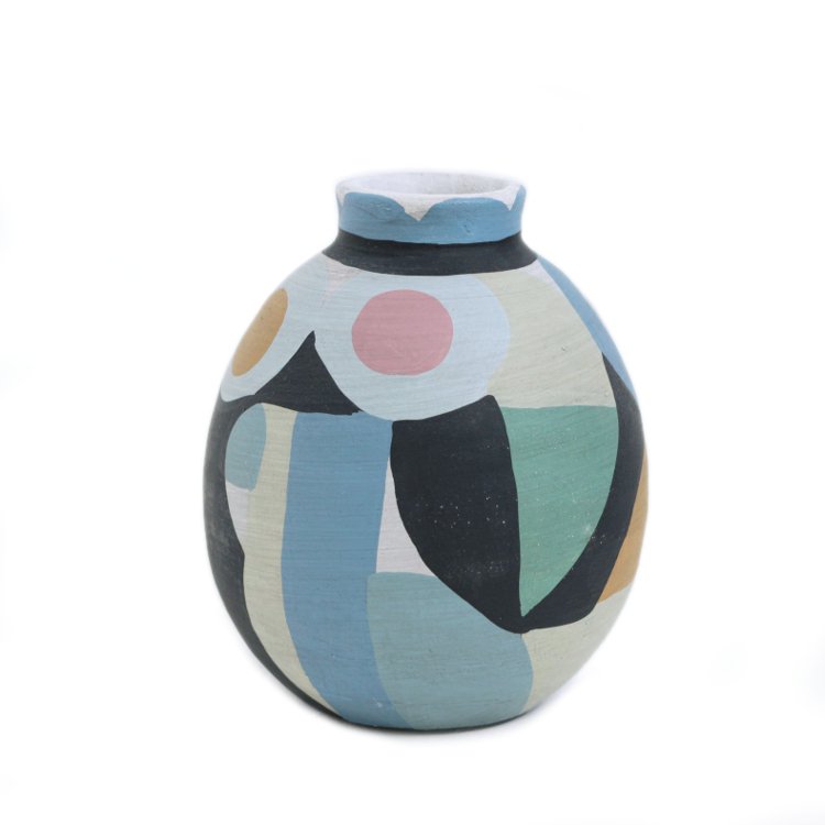 マルチカラーハンドペイントフラワーベース 花瓶 fullrセレクト商品 陶器
