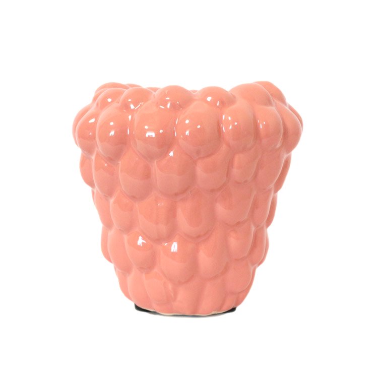 ベリーフラワーベース いちご サーモンピンク 花瓶 fullrセレクト商品
