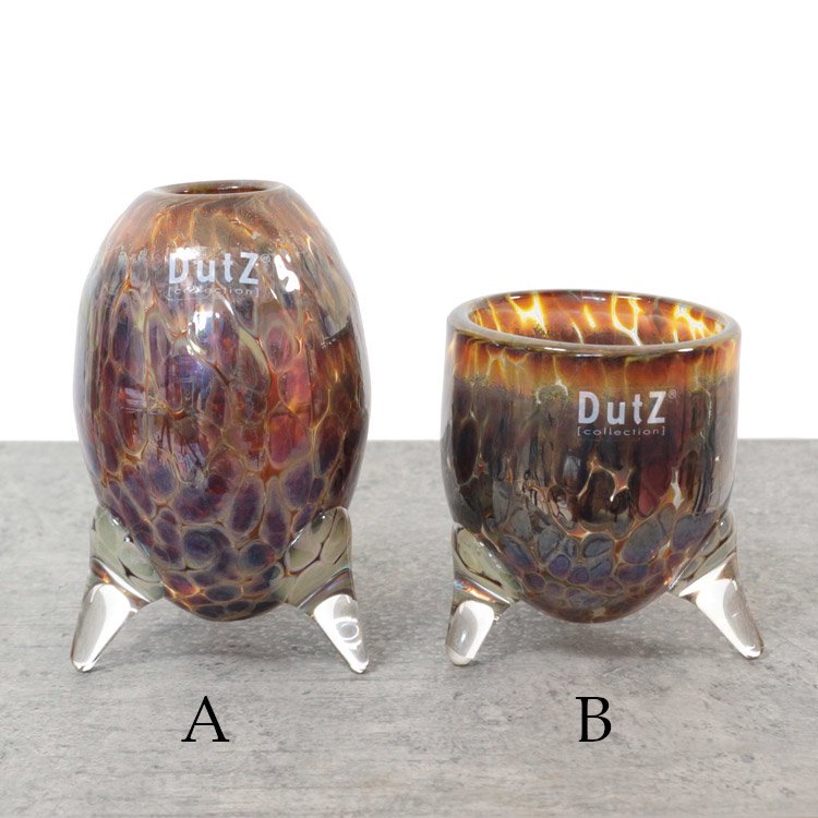 DutZ Collection(ダッツコレクション) エビータガラスフラワーベース 花瓶 ラスターブラウン