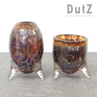 DutZ Collection(ダッツコレクション) エビータガラスフラワーベース 花瓶 ラスターブラウン