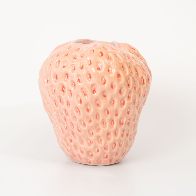 DES POTS(デスポッツ) ストロベリーフラワーベース Ｌ ピンク いちご 花瓶