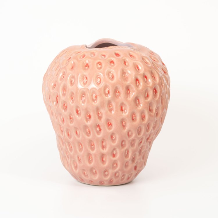 DES POTS(デスポッツ) ストロベリーフラワーベース Ｌ ピンク いちご 花瓶
