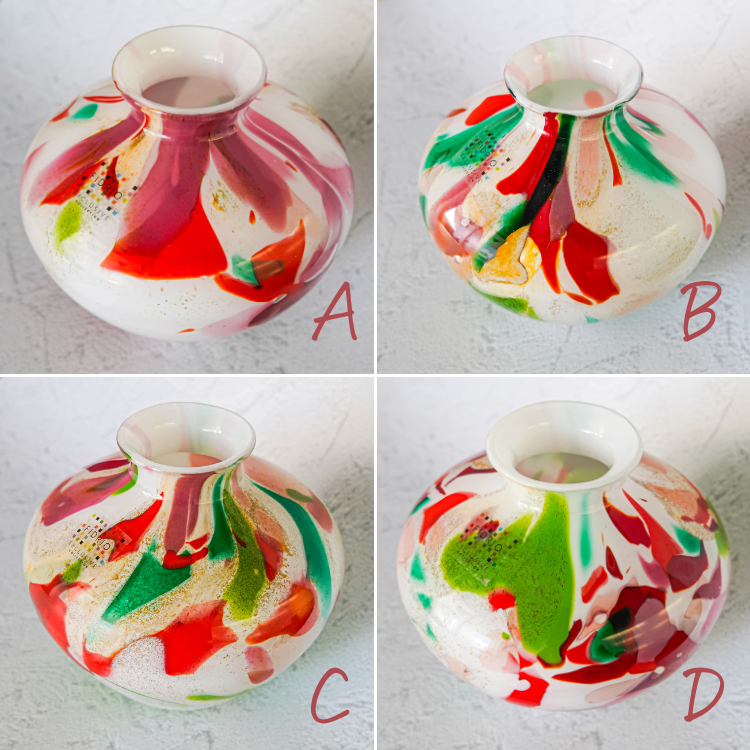 FIDRIO(フィデリオ) potフラワーベース Vase Belly Mixed colours 花瓶 ガラス ミックスカラー