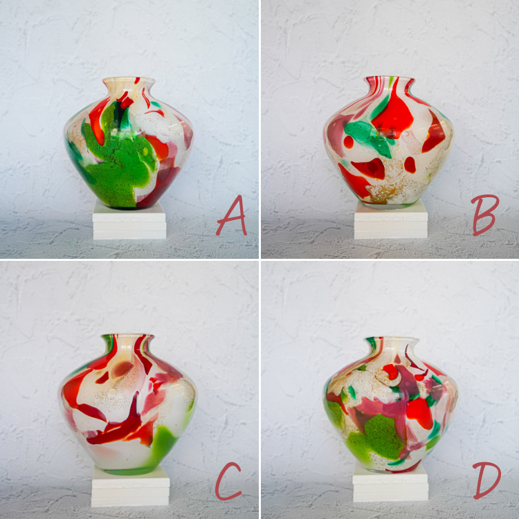 FIDRIO(フィデリオ) potフラワーベース Vase Belly Mixed colours 花瓶 ガラス ミックスカラー