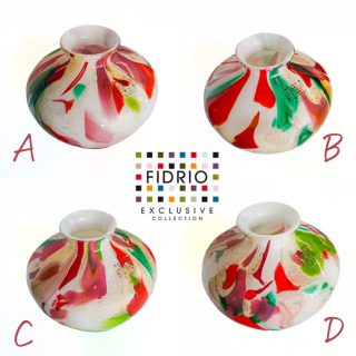 FIDRIO(フィデリオ) potフラワーベース Vase Belly Mixed colours 花瓶 ガラス ミックスカラー