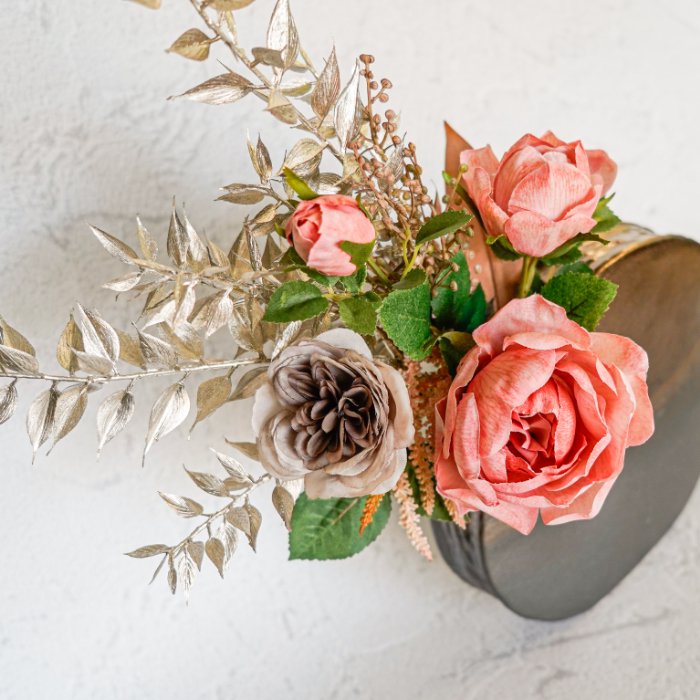 ローズストーン 和風 和 花瓶アレンジメント 造花 アーティフィシャル