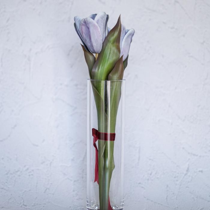 meoto チューリップリボン 花瓶アレンジメント 造花 アーティ