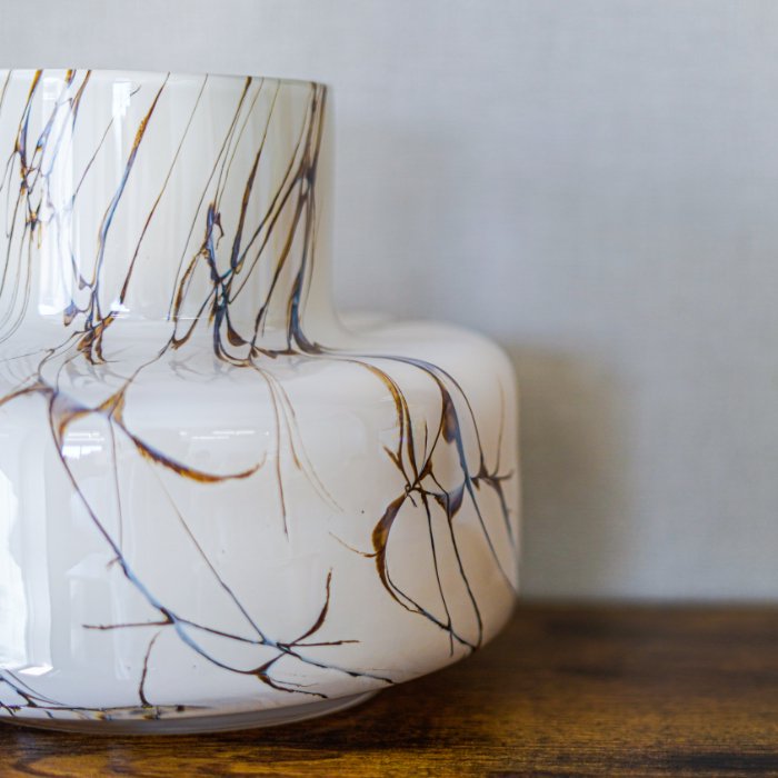 FIDRIO(フィデリオ) Vase Tarente large フラワーベース LIGHTENING 花瓶 ガラス ベージュ