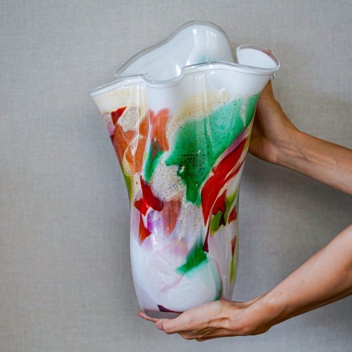 FIDRIO フィデリオ フラワーベース 花瓶 2つセット 吹きガラス オランダ FIDRIO(フィデリオ) Wave フラワーベース Mixed colours 花瓶