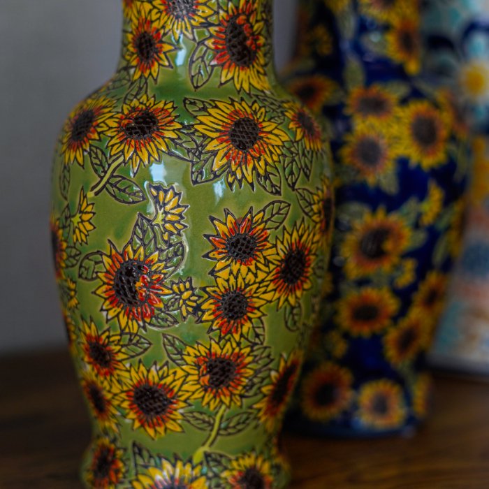 Despots(デスポッツ) Vintage sunflower/flowervase 花瓶 陶器 絵付 花 向日葵 -  アーティフィシャルフラワー・造花アレンジメントの通販専門店fullr