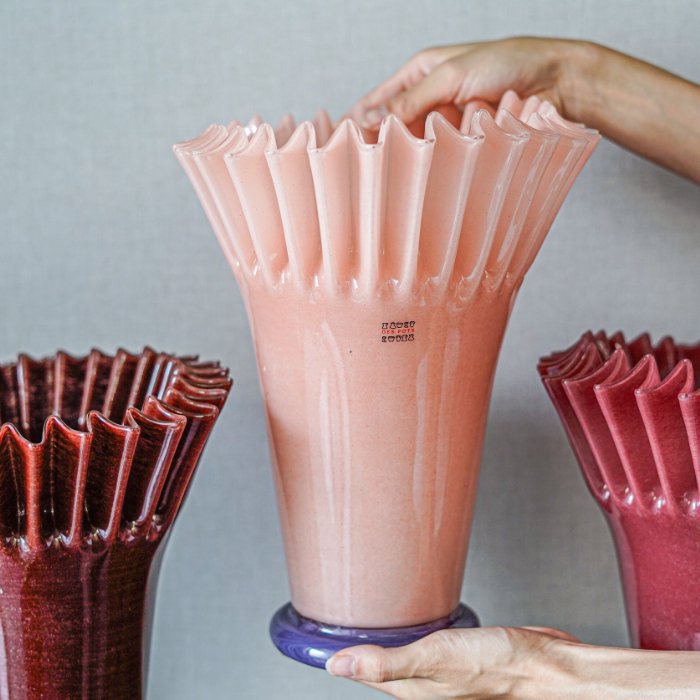 Despots(ǥݥå) Wafflevase glass ե١ pink  饹 ԥ