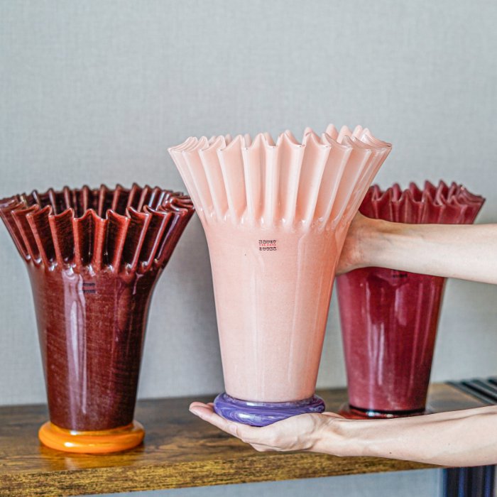 Despots(ǥݥå) Wafflevase glass ե١ pink  饹 ԥ