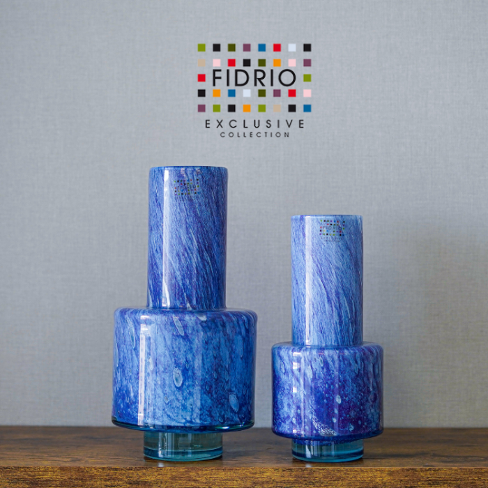 FIDRIO(フィデリオ) VASE NUOVO フラワーベース PURPLE BLUE M/L 花瓶 ガラス 青 紫