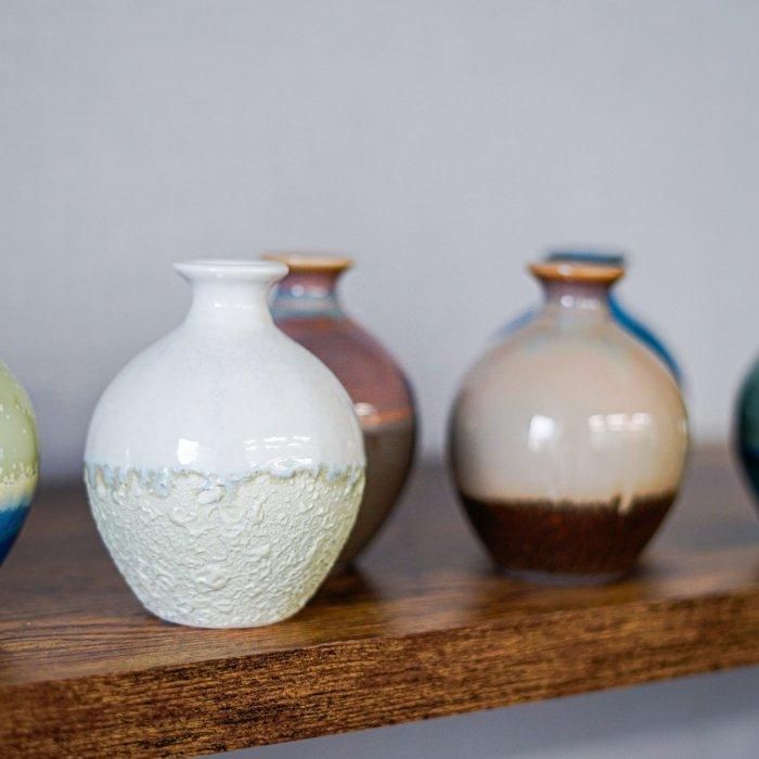 青磁色 陶器花瓶 Despots(デスポッツ) Vase reactive glaze フラワーベース 6