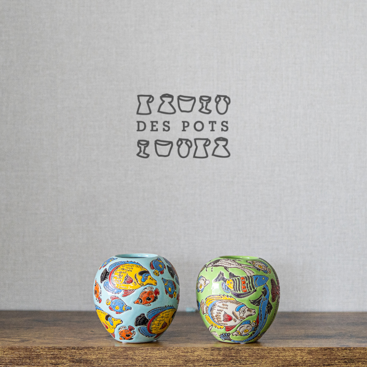 <img class='new_mark_img1' src='https://img.shop-pro.jp/img/new/icons6.gif' style='border:none;display:inline;margin:0px;padding:0px;width:auto;' />Despots(ǥݥå) vase with fish  ƫ ֥롼/꡼