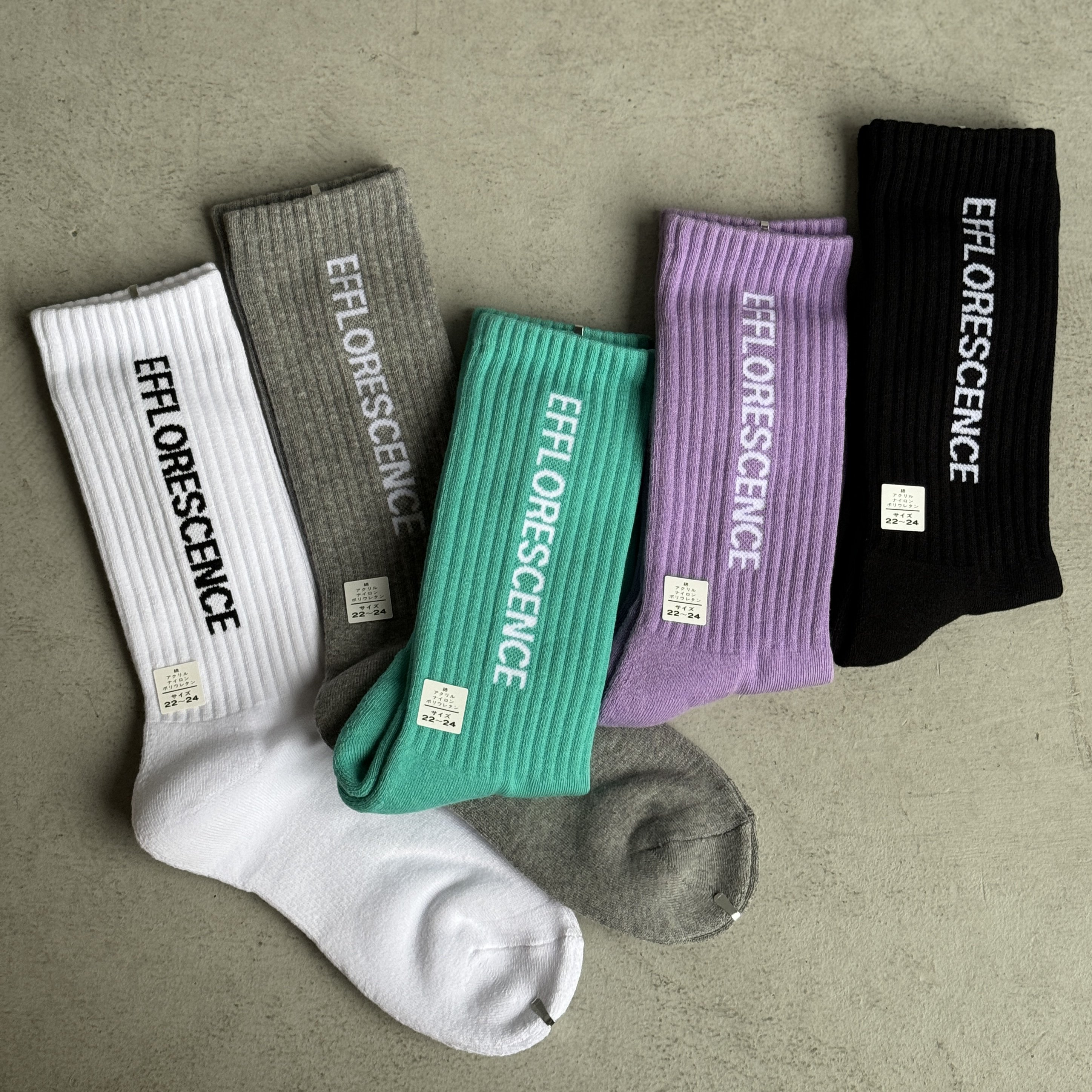 <img class='new_mark_img1' src='https://img.shop-pro.jp/img/new/icons1.gif' style='border:none;display:inline;margin:0px;padding:0px;width:auto;' />EFFLORESCENCELADIES REGULAR SOCKS